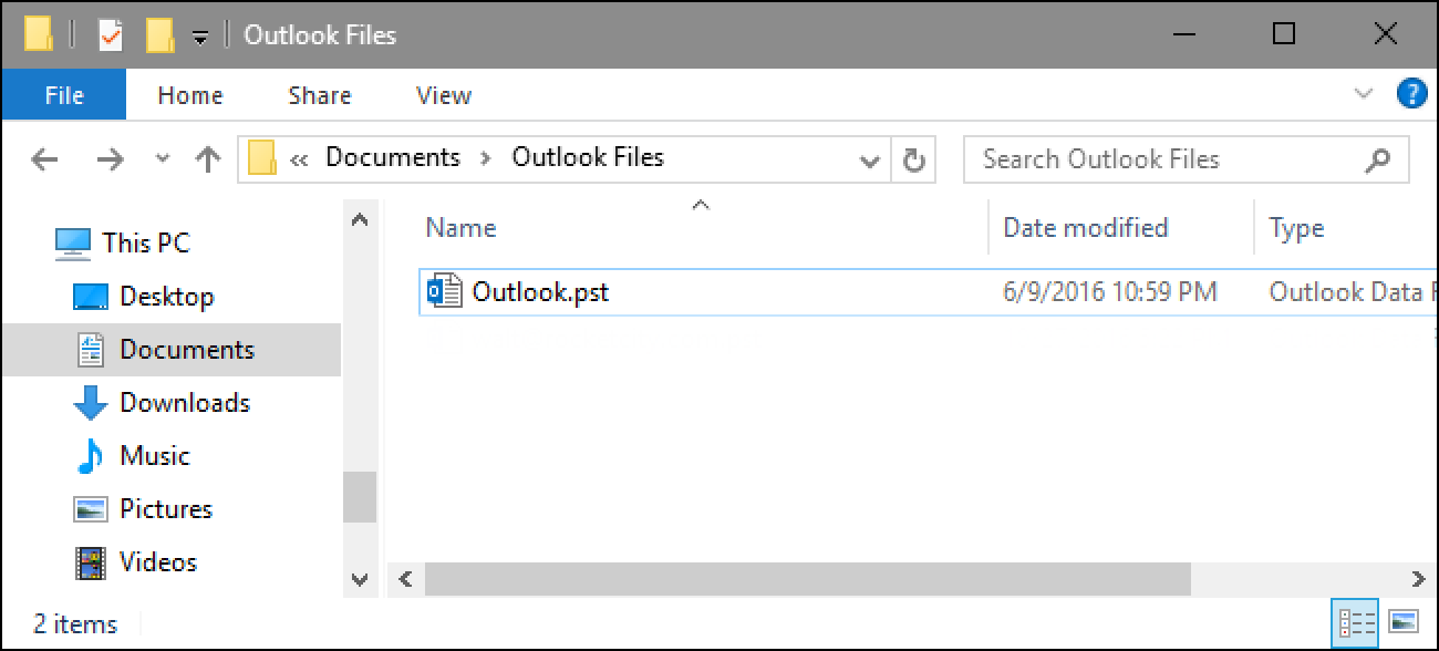 open windows pst in outlook for mac